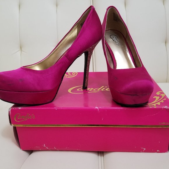 Candie's Shoes - Candie's Pink Platform Stilettos Size 10